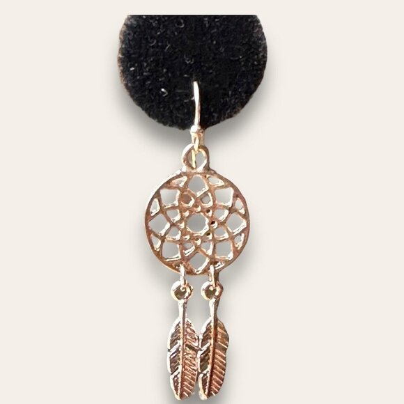 Elegant Silver Dream Catcher Drop Earrings Unmarked Non-Reactive To Magnet Mint - Picture 3 of 6